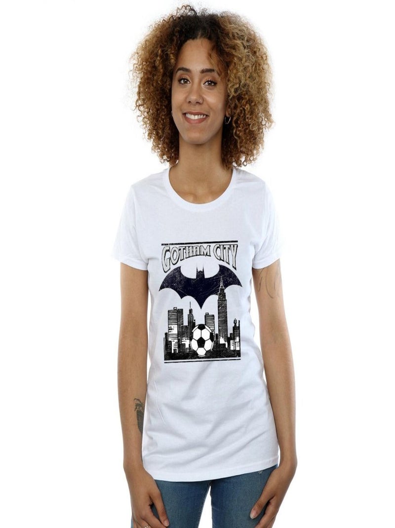 DC Comics - T-shirt GOTHAM CITY Blanc - Kiabi