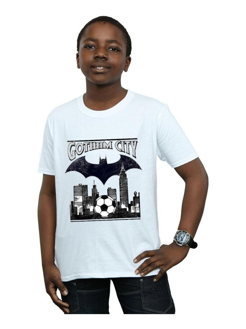 DC Comics - T-shirt GOTHAM CITY Blanc - Kiabi