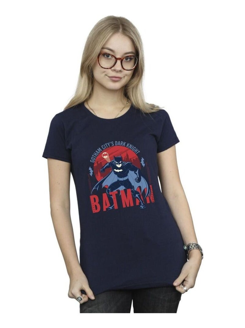 DC Comics - T-shirt GOTHAM CITY Bleu marine - Kiabi