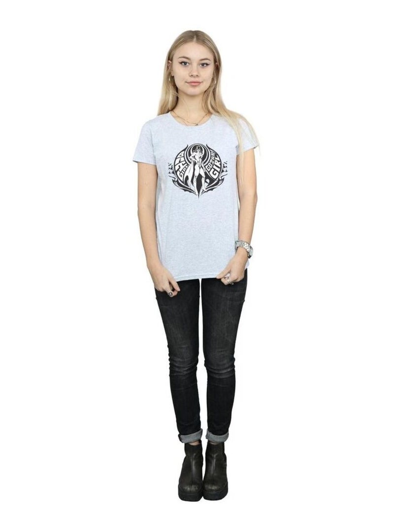 DC Comics - T-shirt GOTHAM GIRL Gris chiné - Kiabi