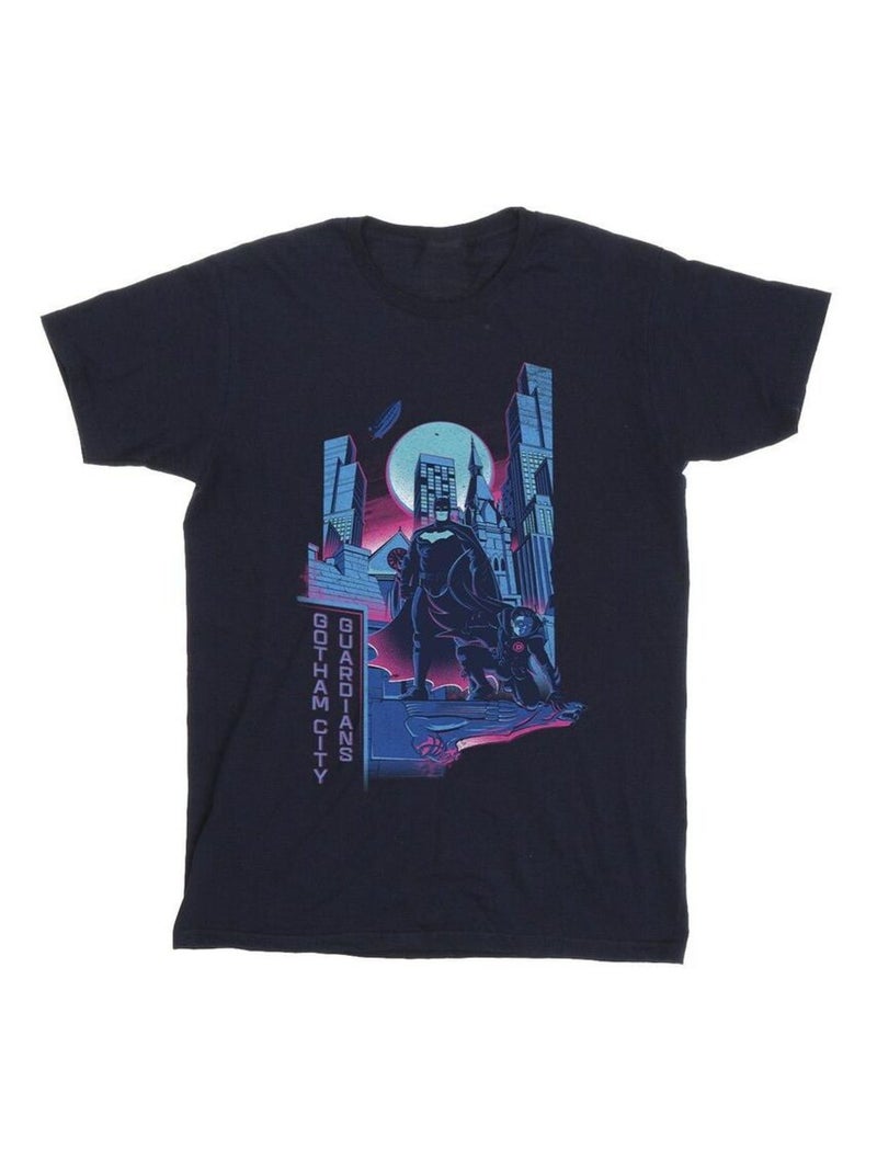DC Comics - T-shirt GOTHAM GUARDIANS Bleu marine - Kiabi
