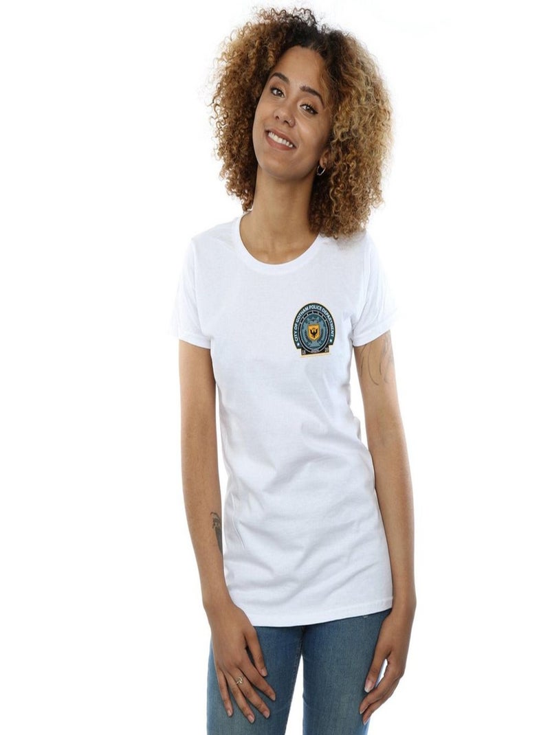 DC Comics - T-shirt GOTHAM POLICE DEPT Blanc - Kiabi