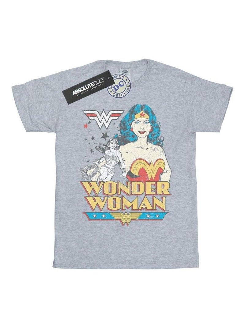 DC Comics - T-shirt Gris chiné - Kiabi