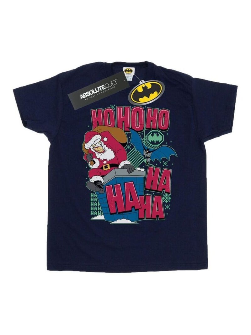 DC Comics - T-shirt HA HA HA HO HO HO Bleu marine - Kiabi