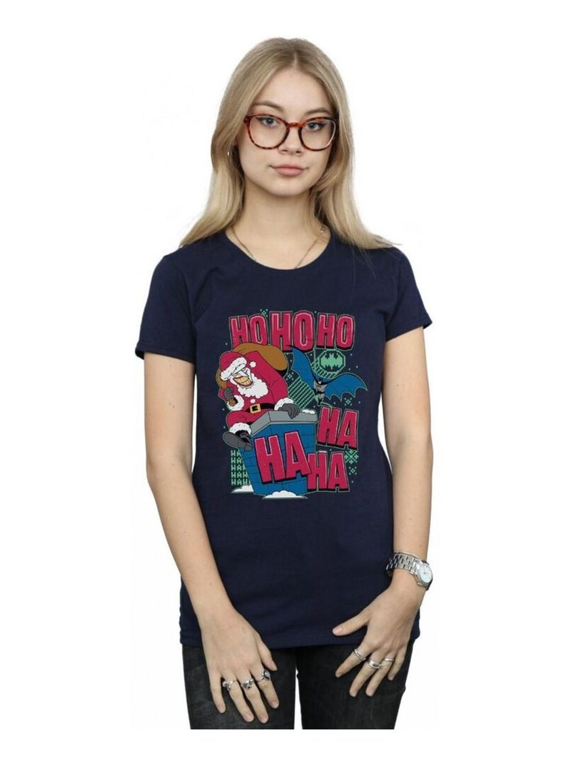 DC Comics - T-shirt HA HA HA HO HO HO Bleu marine - Kiabi