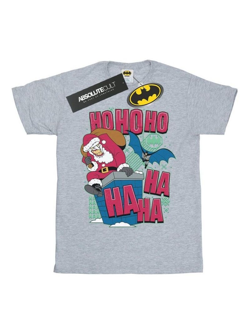 DC Comics - T-shirt HA HA HA HO HO HO Gris chiné - Kiabi