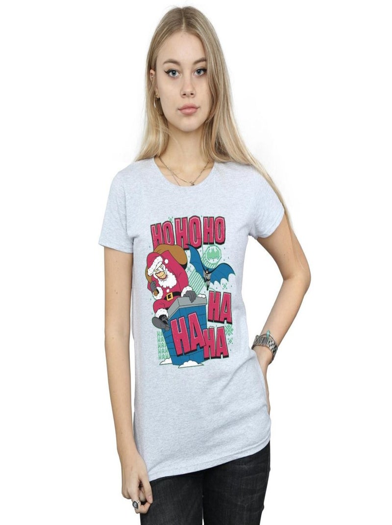 DC Comics - T-shirt HA HA HA HO HO HO Gris chiné - Kiabi