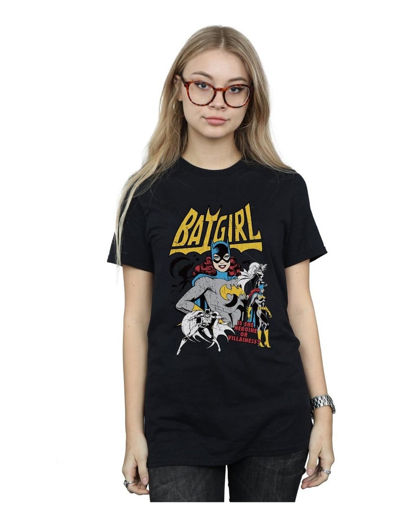 DC Comics - T-shirt HEROINE OR VILLAINESS Noir - Kiabi