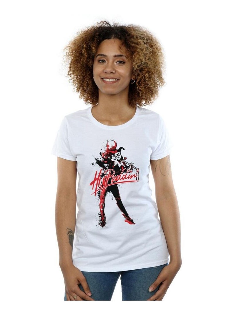 DC Comics - T-shirt HI PUDDIN Blanc - Kiabi