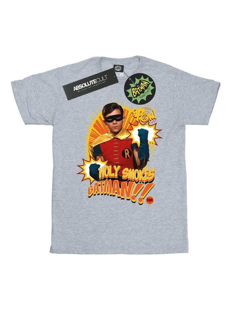 DC Comics - T-shirt HOLY SMOKES Gris chiné - Kiabi