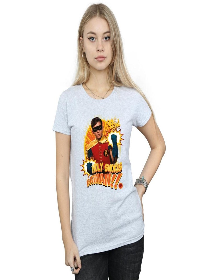 DC Comics - T-shirt HOLY SMOKES Gris chiné - Kiabi