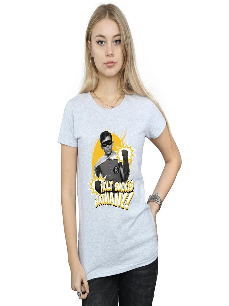 DC Comics - T-shirt HOLY SMOKES Gris chiné - Kiabi