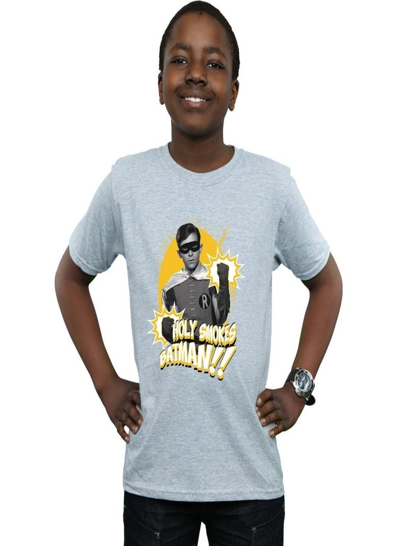 DC Comics - T-shirt HOLY SMOKES Gris chiné - Kiabi