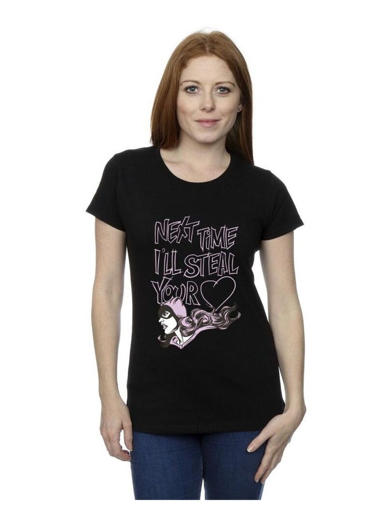 DC Comics - T-shirt I'LL STEAL YOUR HEART Noir - Kiabi