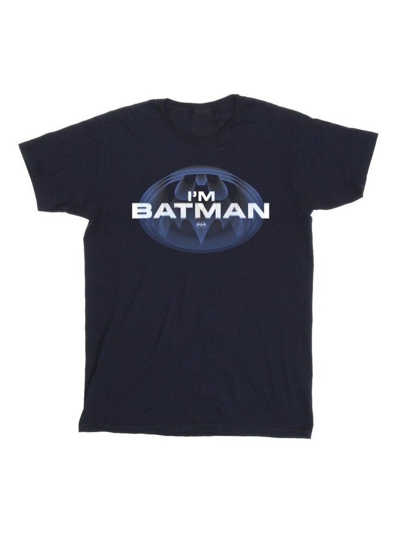 DC Comics - T-shirt I'M BATMAN Bleu marine - Kiabi