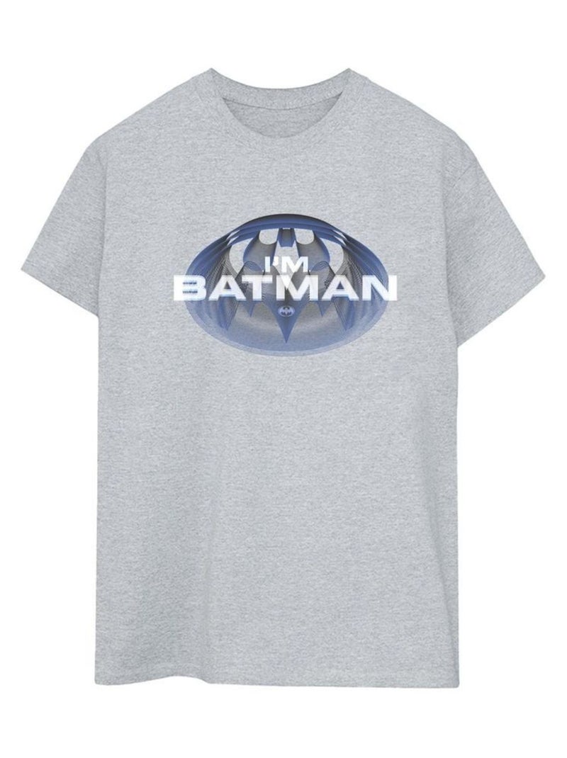 DC Comics - T-shirt I'M BATMAN Gris chiné - Kiabi