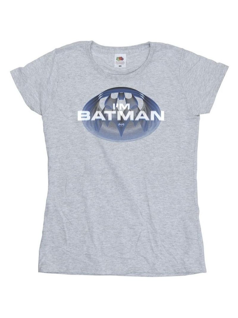 DC Comics - T-shirt I'M BATMAN Gris chiné - Kiabi