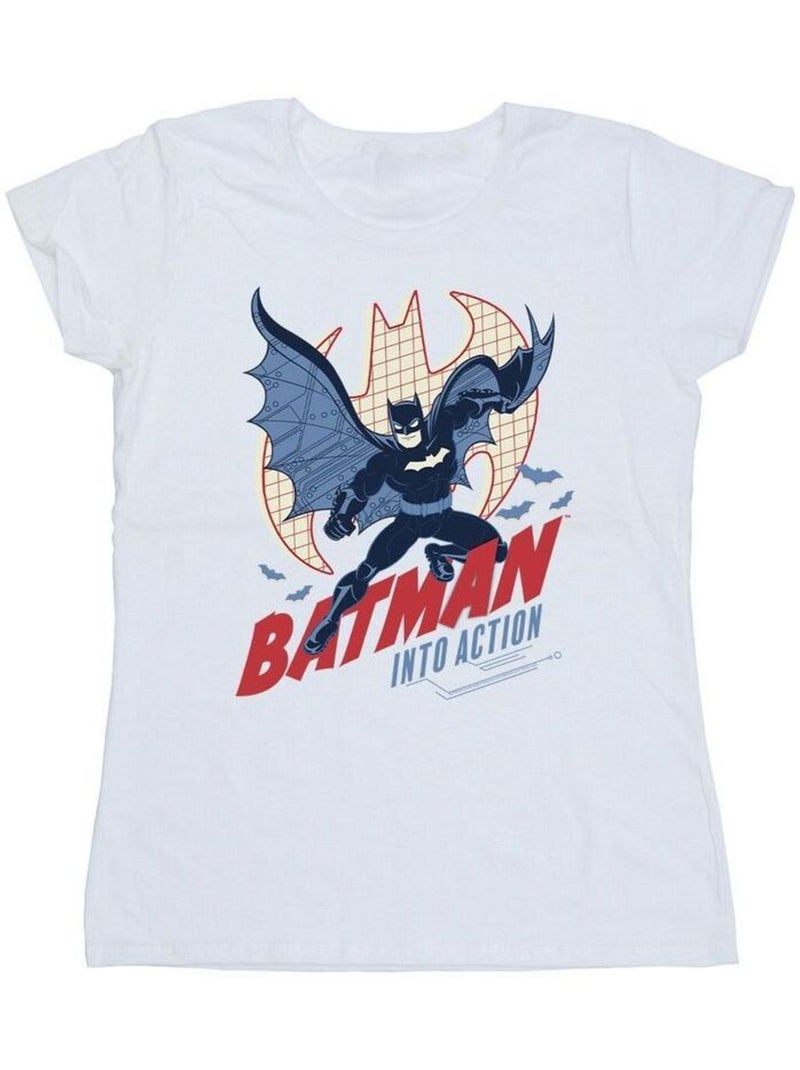 DC Comics - T-shirt INTO ACTION Blanc - Kiabi