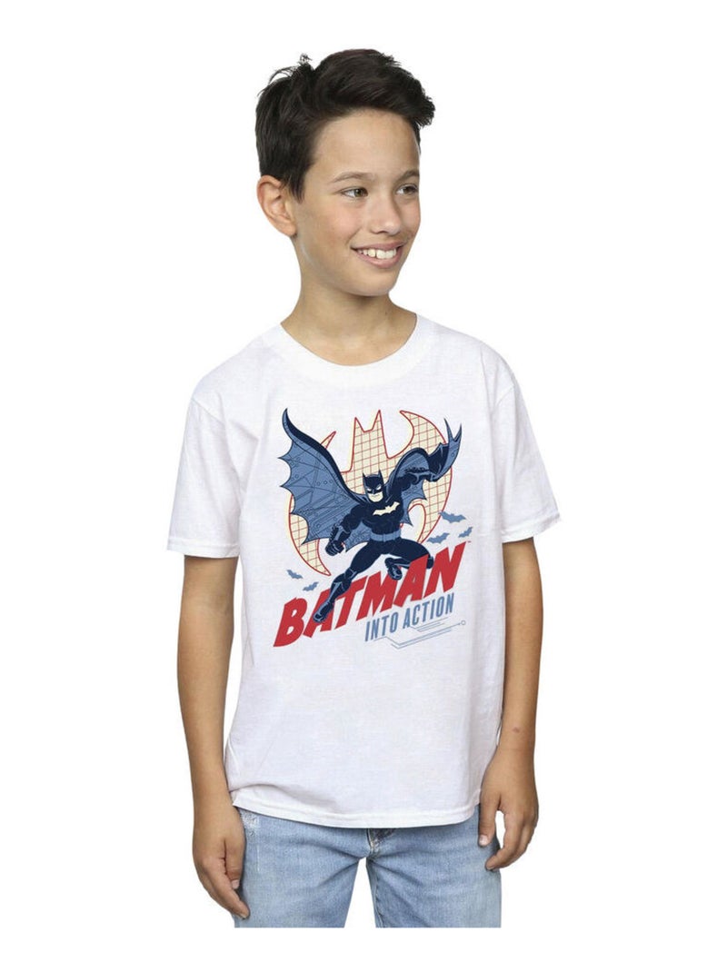 DC Comics - T-shirt INTO ACTION Blanc - Kiabi