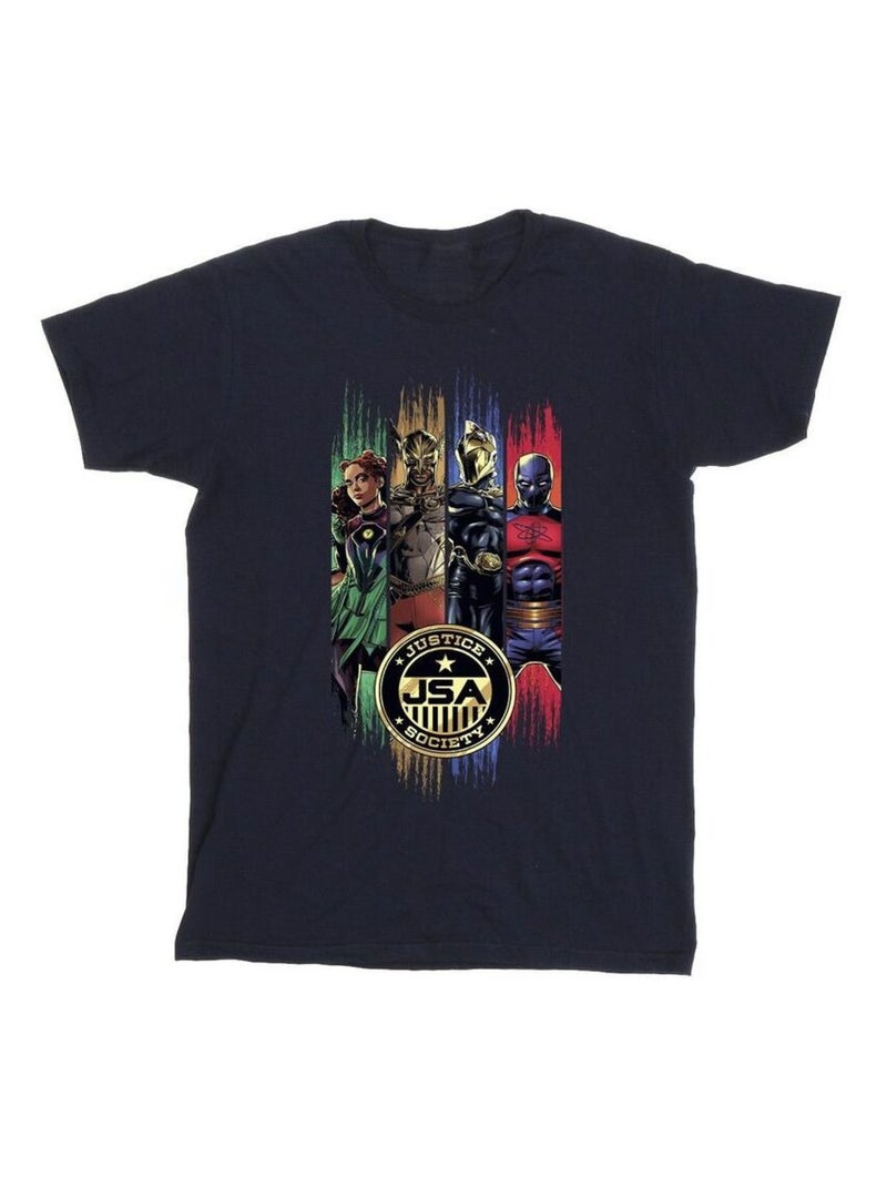 DC Comics - T-shirt JSA Bleu marine - Kiabi