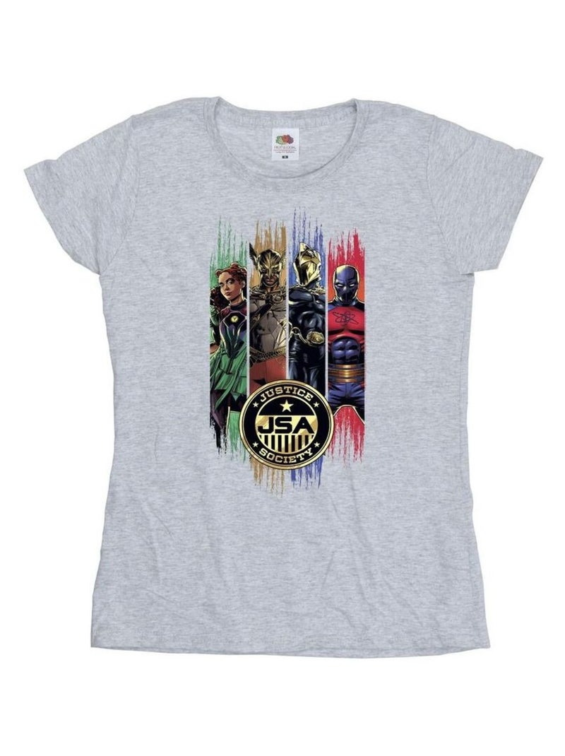 DC Comics - T-shirt JSA Gris chiné - Kiabi