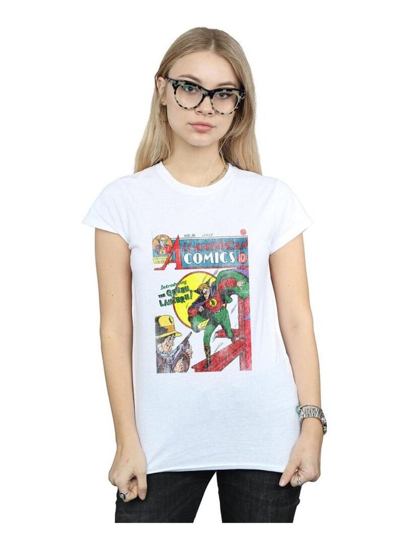 DC Comics - T-shirt JUSTICE LEAGUE ALL AMERICAN ISSUE Blanc - Kiabi