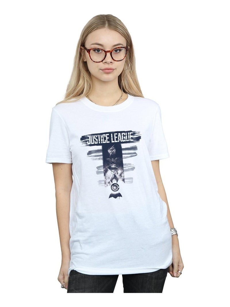 DC Comics - T-shirt JUSTICE LEAGUE Blanc - Kiabi
