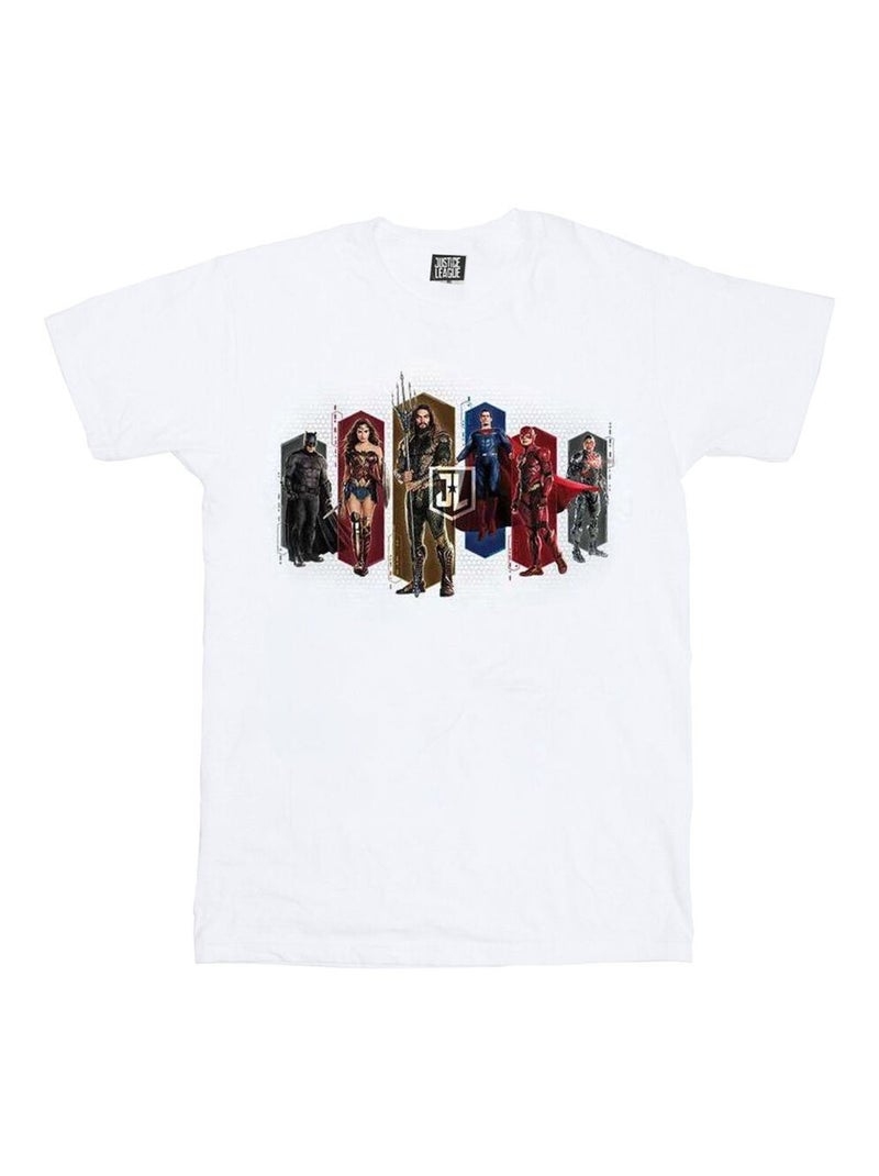 DC Comics - T-shirt JUSTICE LEAGUE Blanc - Kiabi