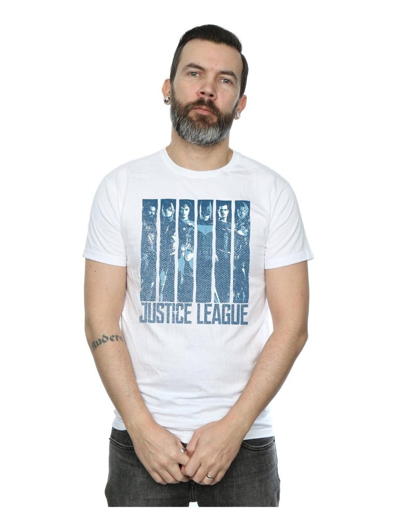 DC Comics - T-shirt JUSTICE LEAGUE Blanc - Kiabi