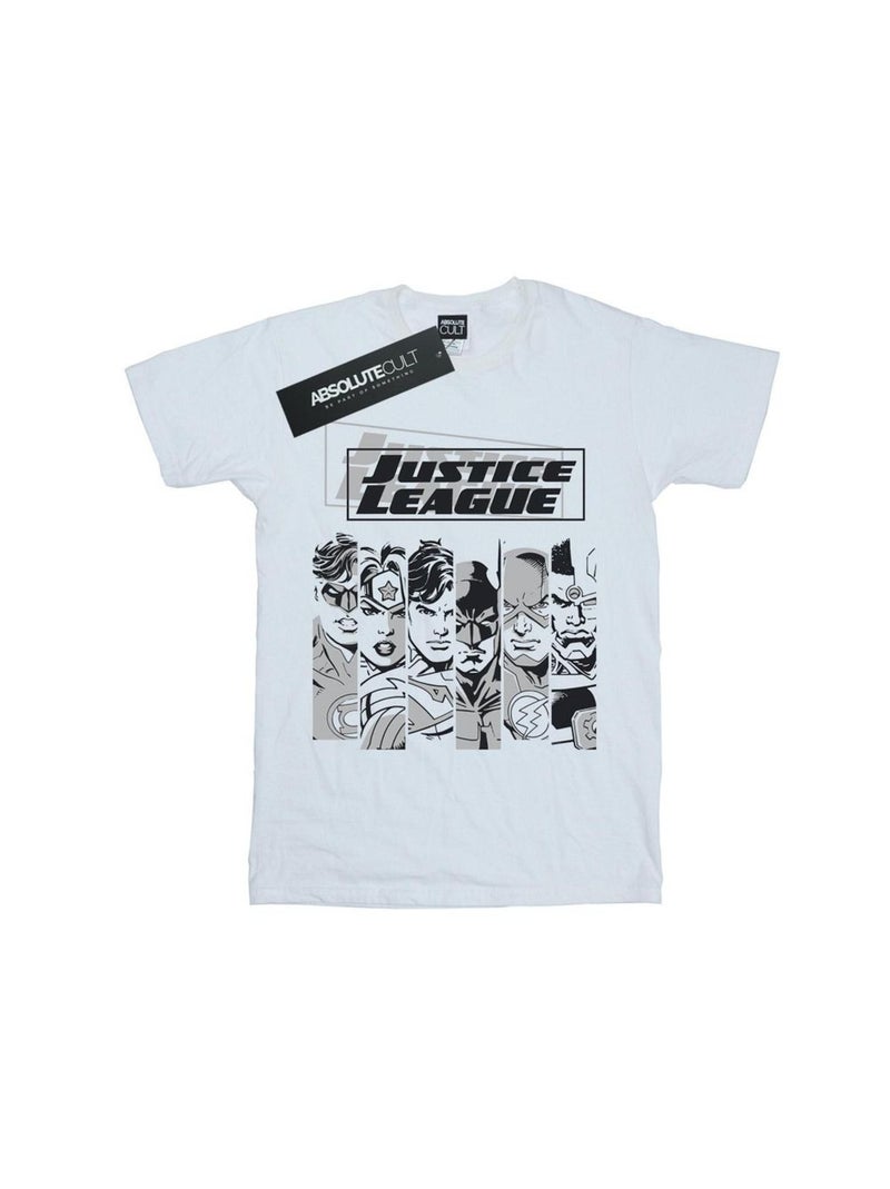 DC Comics - T-shirt JUSTICE LEAGUE Blanc - Kiabi