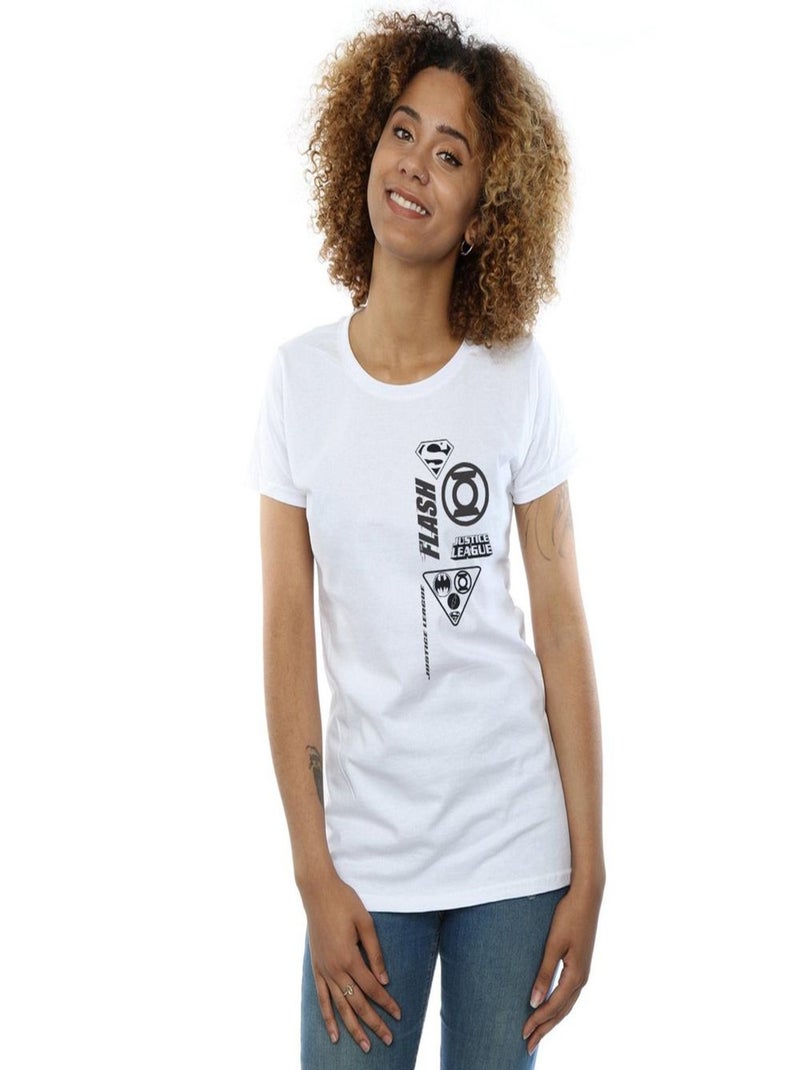 DC Comics - T-shirt JUSTICE LEAGUE Blanc - Kiabi