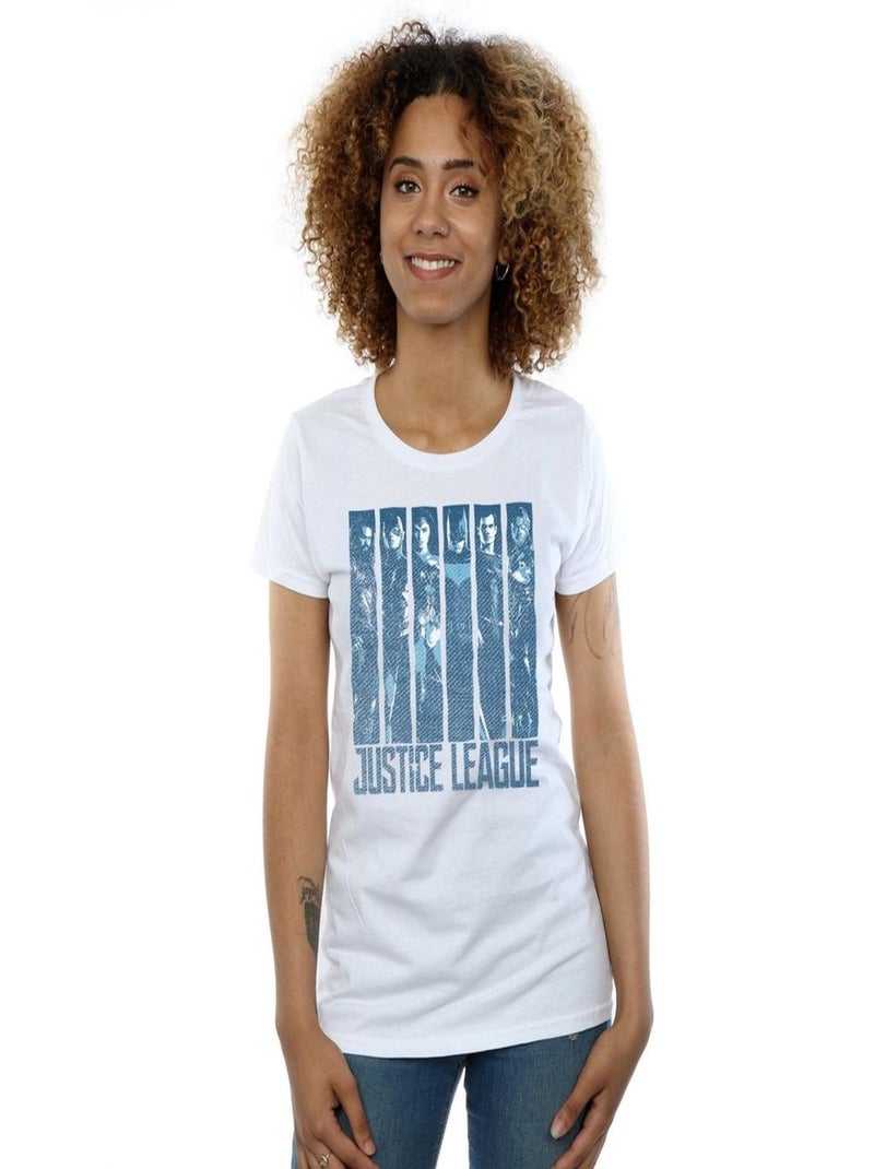 DC Comics - T-shirt JUSTICE LEAGUE Blanc - Kiabi