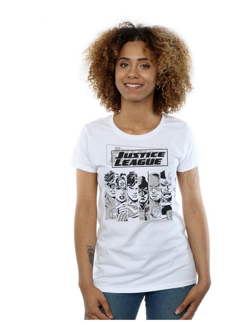 DC Comics - T-shirt JUSTICE LEAGUE Blanc - Kiabi