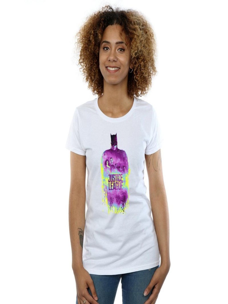 DC Comics - T-shirt JUSTICE LEAGUE Blanc - Kiabi