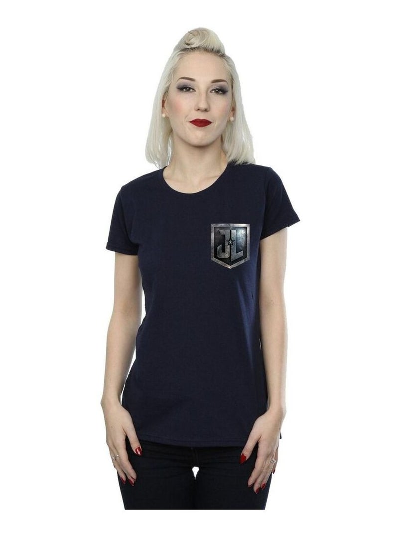 DC Comics - T-shirt JUSTICE LEAGUE Bleu marine - Kiabi