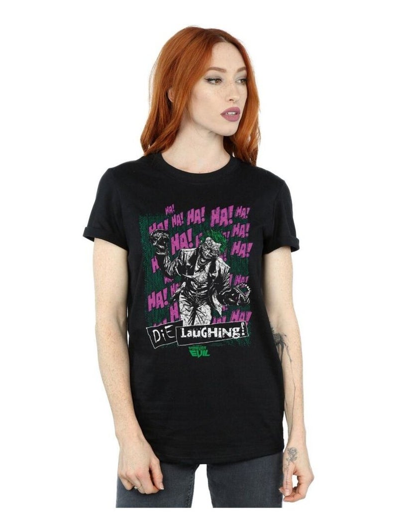 DC Comics - T-shirt JUSTICE LEAGUE DIE LAUGHING Noir - Kiabi