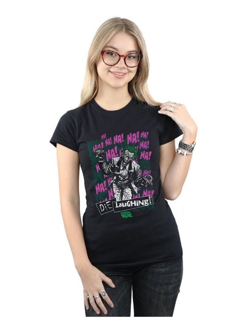 DC Comics - T-shirt JUSTICE LEAGUE DIE LAUGHING Noir - Kiabi