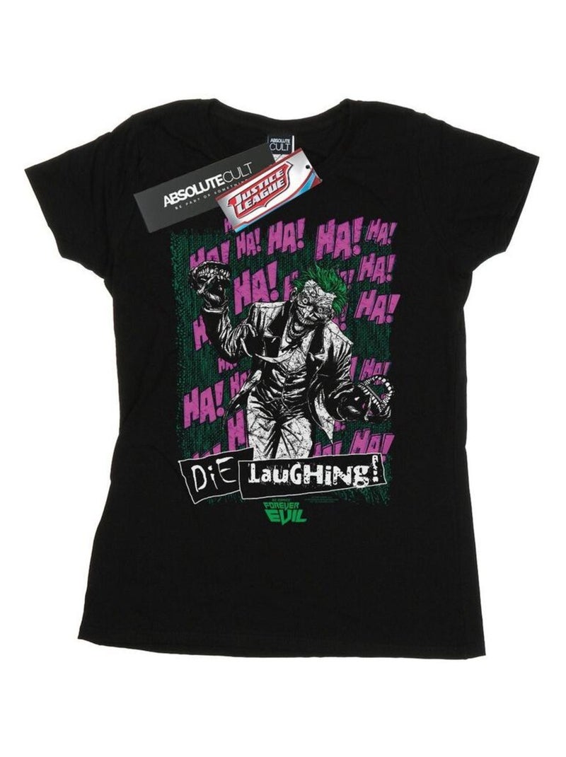 DC Comics - T-shirt JUSTICE LEAGUE DIE LAUGHING Noir - Kiabi