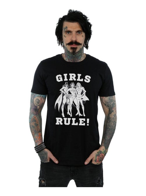 DC Comics - T-shirt JUSTICE LEAGUE GIRLS RULE - Kiabi