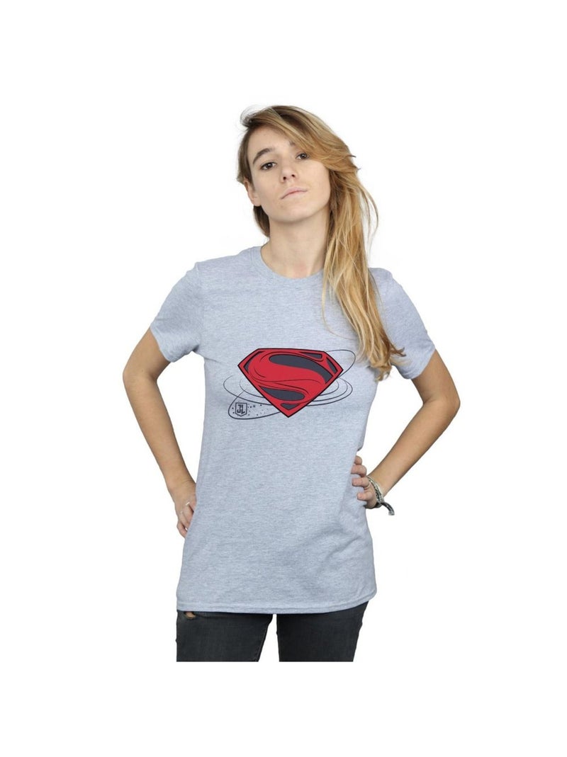 DC Comics - T-shirt JUSTICE LEAGUE Gris chiné - Kiabi