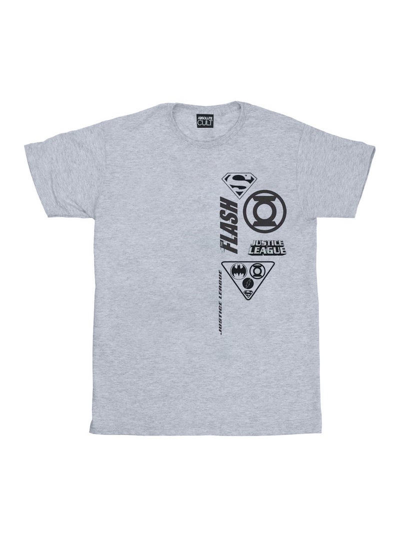DC Comics - T-shirt JUSTICE LEAGUE Gris chiné - Kiabi