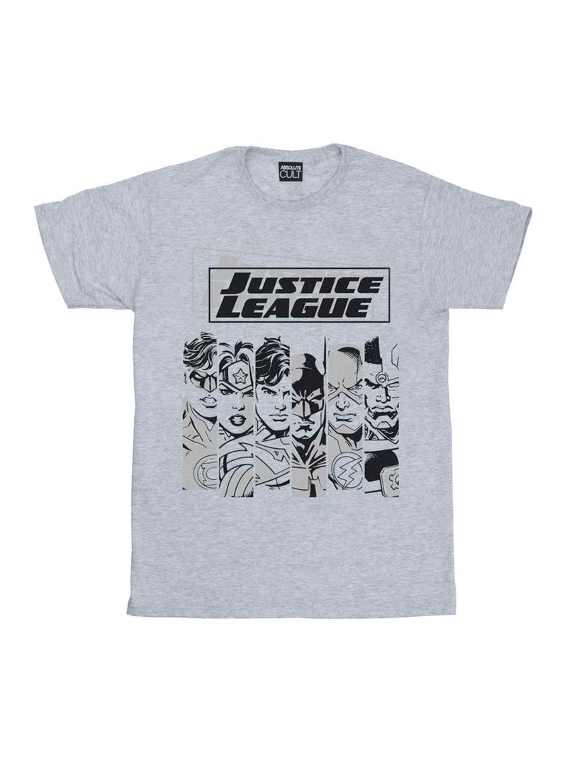 DC Comics - T-shirt JUSTICE LEAGUE Gris chiné - Kiabi