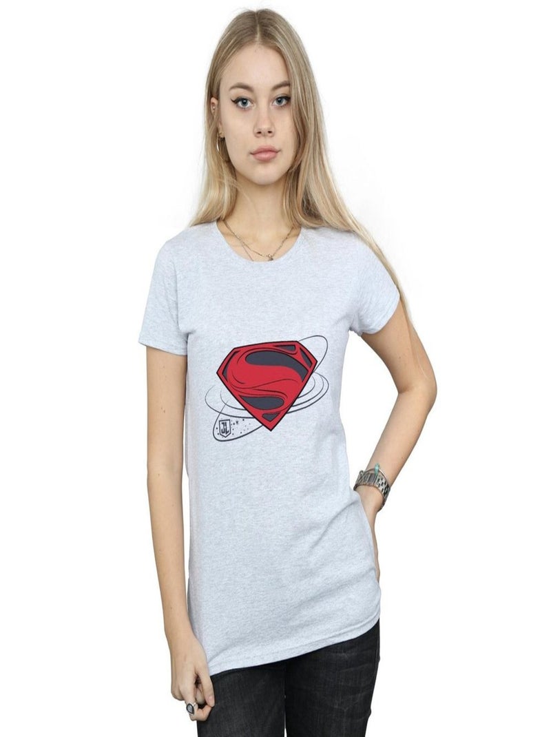 DC Comics - T-shirt JUSTICE LEAGUE Gris chiné - Kiabi