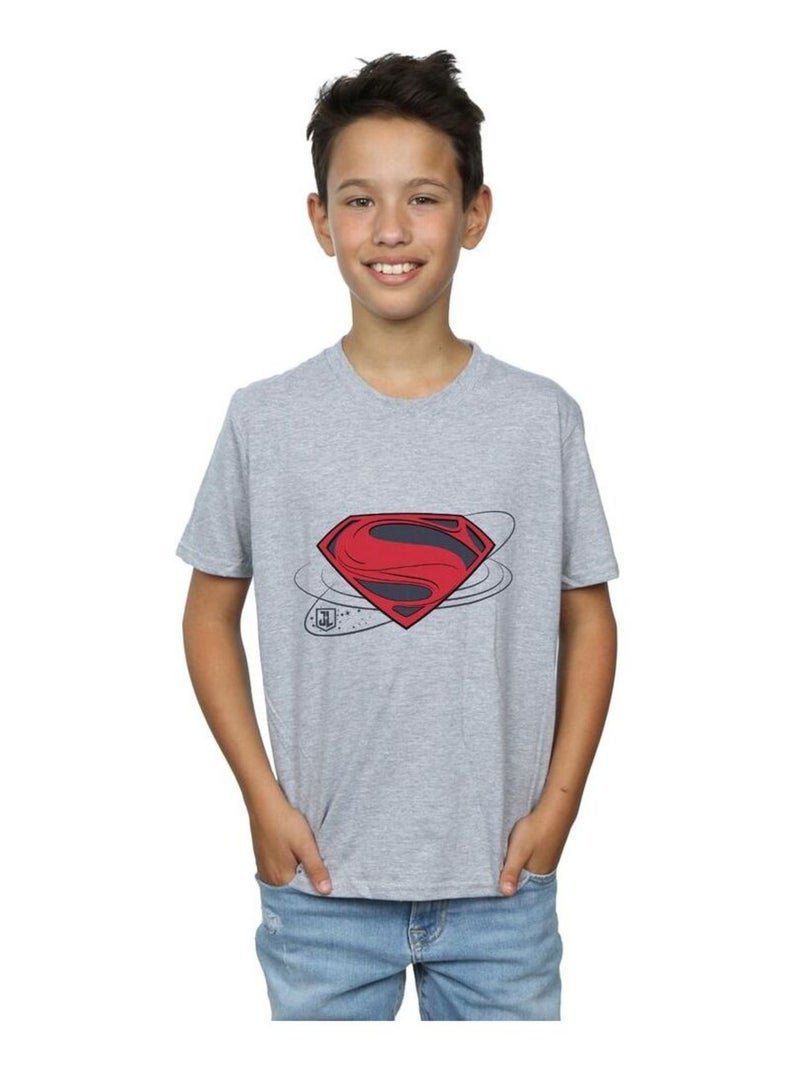 DC Comics - T-shirt JUSTICE LEAGUE Gris chiné - Kiabi