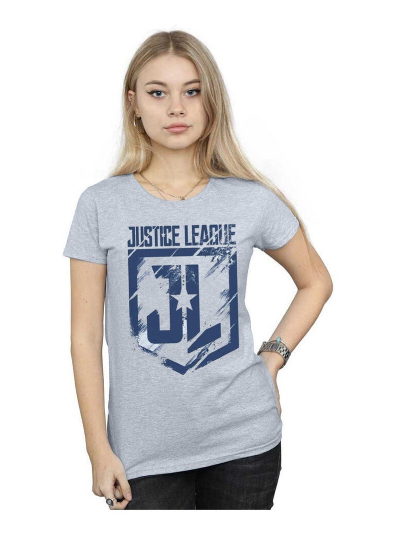 DC Comics - T-shirt JUSTICE LEAGUE Gris chiné - Kiabi