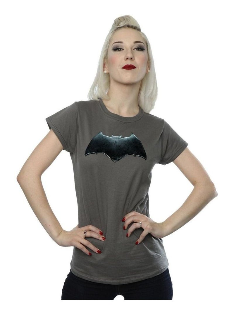 DC Comics - T-shirt JUSTICE LEAGUE Gris Noir - Kiabi