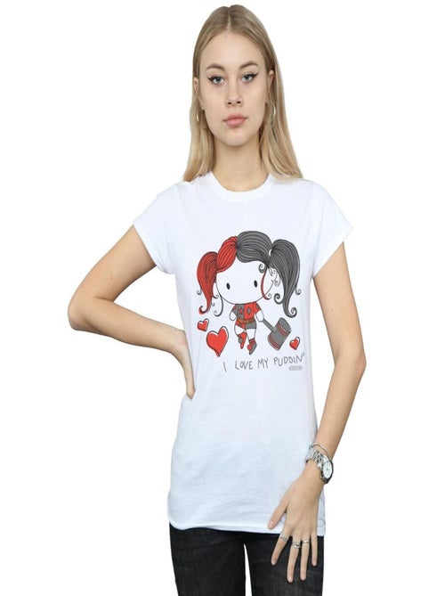 DC Comics - T-shirt JUSTICE LEAGUE LOVE MY PUDDIN' - Kiabi