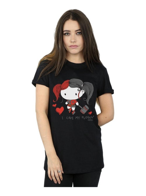 DC Comics - T-shirt JUSTICE LEAGUE LOVE MY PUDDIN' - Kiabi