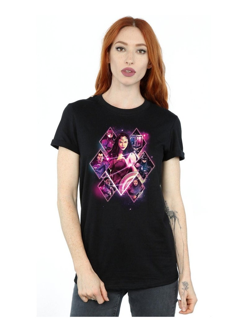 DC Comics - T-shirt JUSTICE LEAGUE Noir - Kiabi