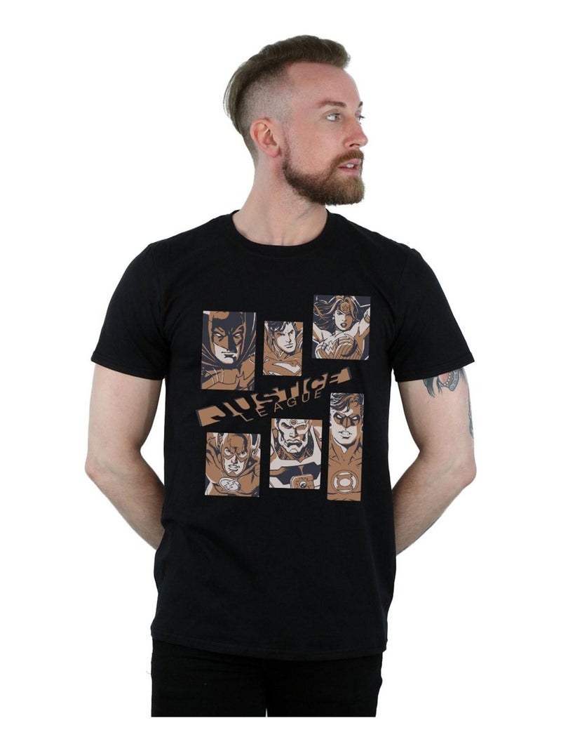 DC Comics - T-shirt JUSTICE LEAGUE Noir - Kiabi